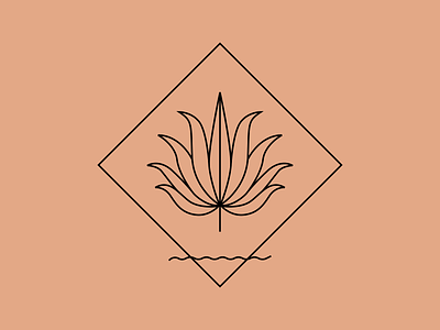 Agave Sand agave concept desert graphic illustration linear logo plant southwestern texas vector waves western