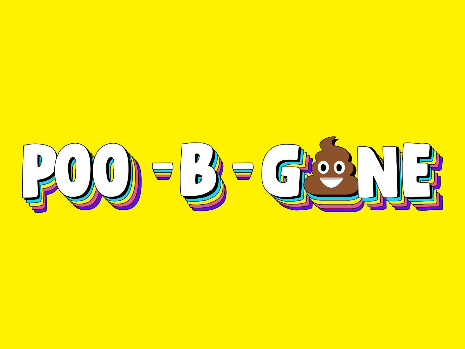 Poo-B-Gone broad city poo poop poop emoji retro retro logo