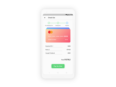 Check Out — Day 002 #dailyui card check out dailyui payment