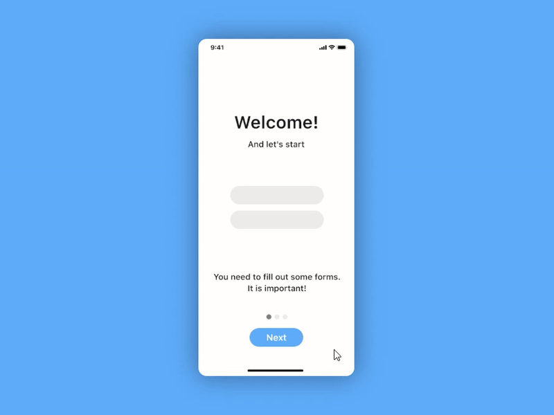 Onboarding — 023 #dailyui 023 animation dailyui onboarding