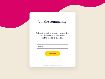 Subscribe — 026 #dailyui 026 challenge dailyui design subscribe ui
