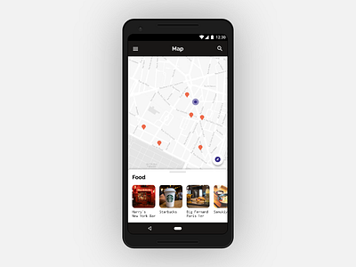 Map — 029 #dailyui challenge dailyui design food map ui