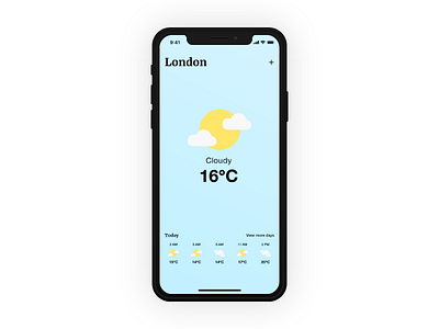 Weather — 037 #dailyui 037 challenge dailyui design ui weather