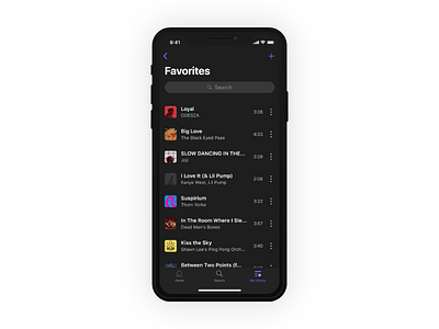 Favorites — 044 #dailyui 044 challenge dailyui design favorites music ui