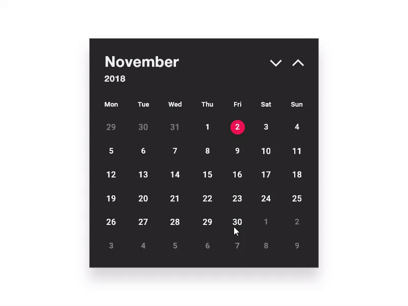 Date Picker — 080 #dailyui 080 adobexd animation calendar challenge dailyui date date picker design ui