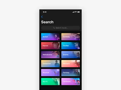 Categories — 099 #dailyui 099 adobexd categories challenge dailyui design ios movies ui