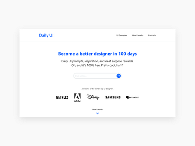 Redesign Daily Ui Landing Page — 100 #dailyui