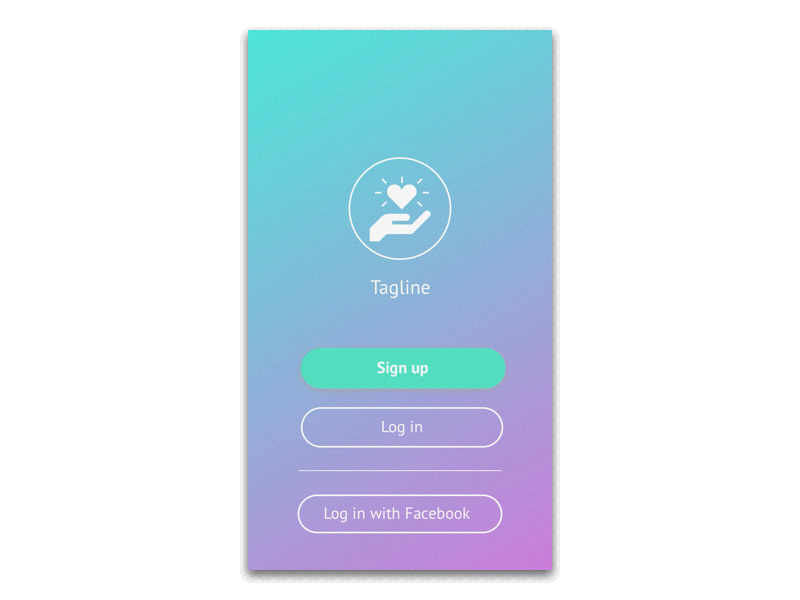 Sign Up Screens for Wellness App Animation create account daily ui dailyui interaction design ios mobile principle sign up signup sketch wellness