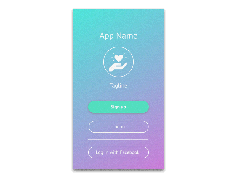 Sign Up Screens for Wellness App Animation v2.0 create account daily ui dailyui interaction design ios mobile principle sign up signup sketch wellness