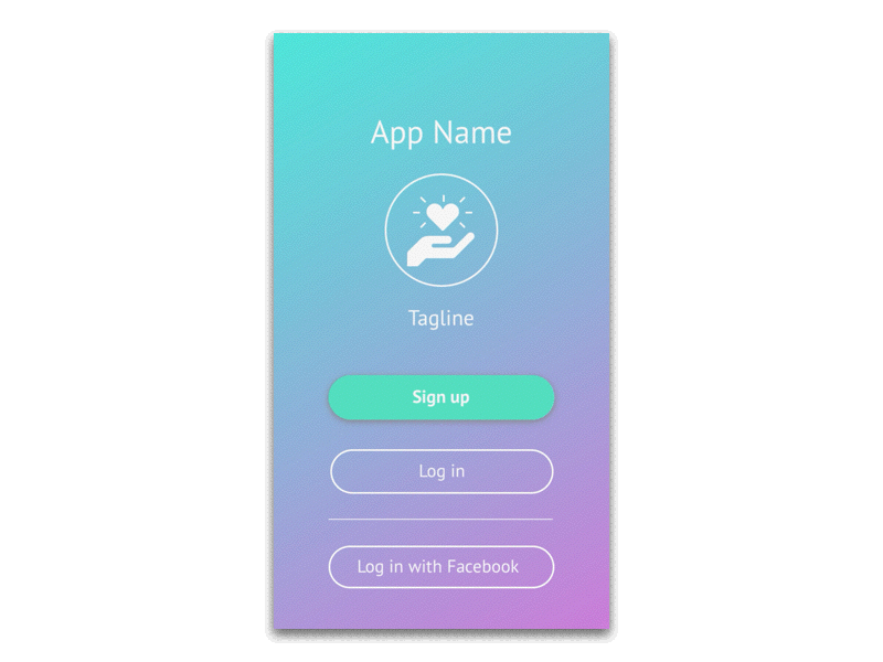 Sign Up Screens for Wellness App Animation v2.0