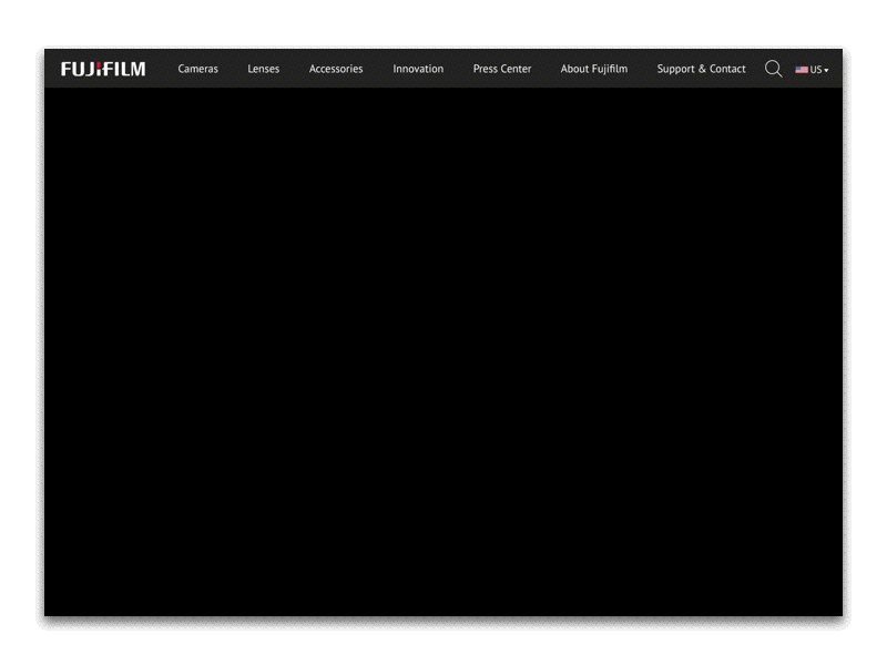 Concept Landing Page for Fujifilm.com Animation website desktop daily ui sketch principle interaction design photography fujifilm landing page