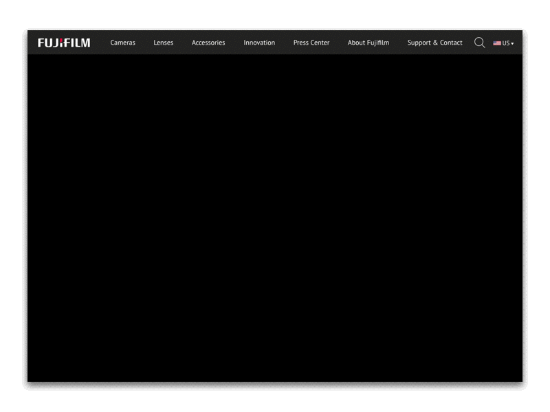 Concept Landing Page for Fujifilm.com Animation daily ui desktop fujifilm interaction design landing page photography principle sketch website