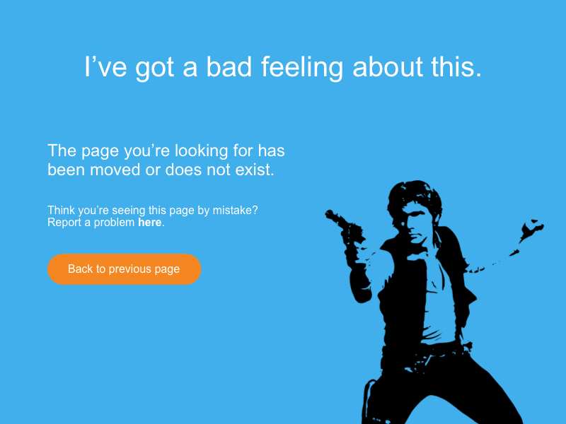 Han Solo 404 Not Found responsive web desktop han solo star wars daily ui 404
