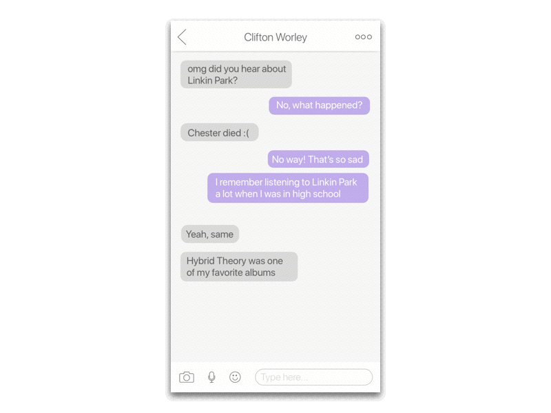 Direct Messaging App animation communication daily ui direct messaging dm interaction design linkin park messaging principle sketch