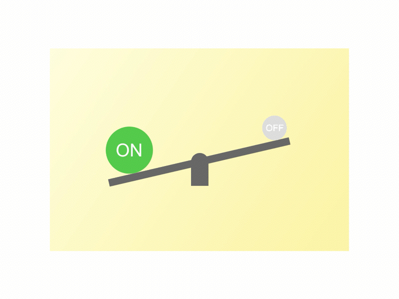 Seesaw-Style On/Off Switch daily ui onoff onoff switch principle seesaw switch