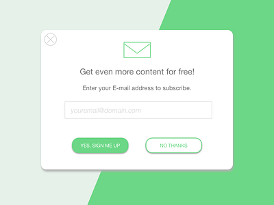 Email Signup Popup for Online Content Platform