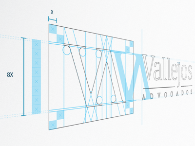 Grid Marca Vallejos blue brand branding cecilio clean construction design grid law lawyer logo marca white