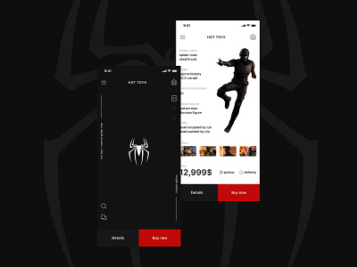 Spider man + Hot toys animation apex legends battlefor azeroth cyberpunk design game heroscreen landing landing design mainpage marvel minimal minimalism movie proxima red typography ui ux web