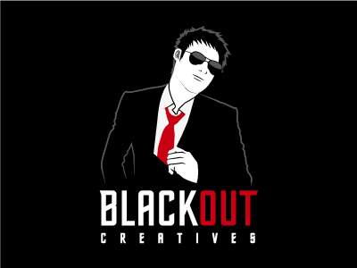 Blackout Creatives Logo adobe illustrator branding flat icon logo design modern typography web
