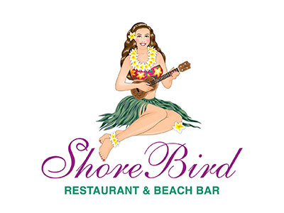 Shore Bird Restaurant & Beach Bar adobe illustrator branding logo design pen tool