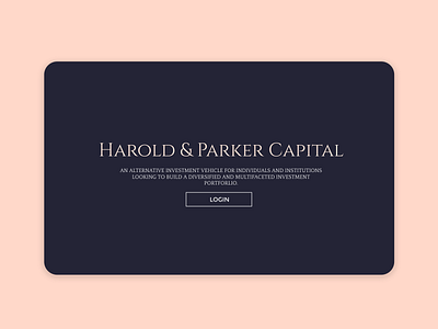 Harold and Parker Capital (Family Office/Private Equity) bank banking design finance finance app ui ux web website