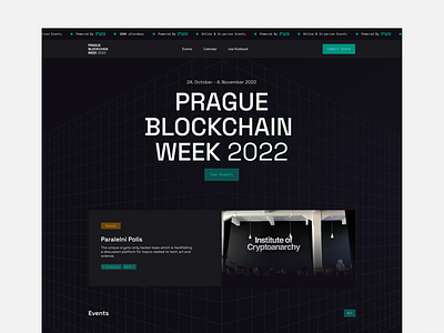 Prague Blockchain Week blockchain crypto event landing page nft web3 web3 design website website design