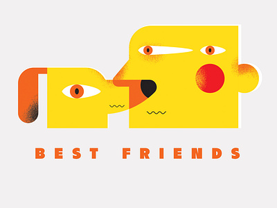Best friends animals dog photoshop texture vector