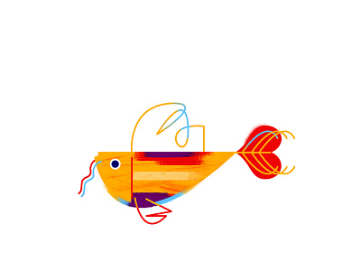 Fish animals color fish fish logo texture