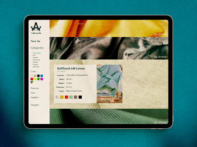 Ashworth Textiles WebStore concept ui design web design