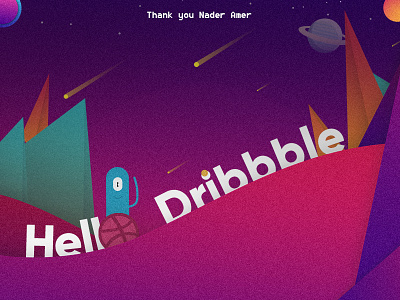 First Shot art debut dribbble firstshot graphic hello illustration invite