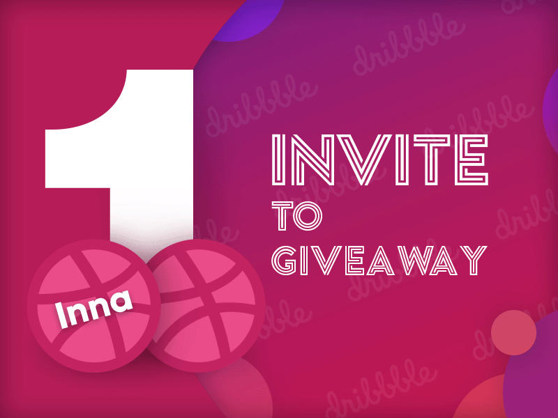 Dribbble Invite Giveaway animation colorful dribbble gif giveaway invite shot