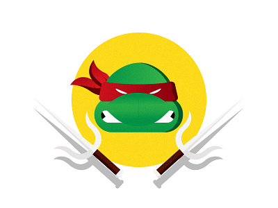Raphael adobe art cartoon character color flat illustration ninja noise raphael turtles