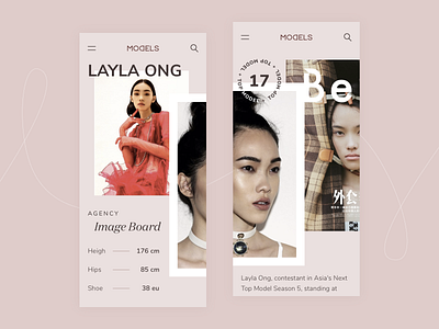 MODELS App app asian design fashion minimal mobile app mobile design mobile ui model models pink ui ux