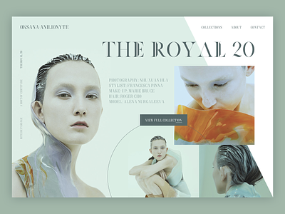 The Royal 20 Editorial - Collection Subpage design fashion green minimal mint sketch sketchapp ui ux web web design webdesign