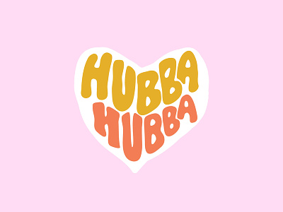 hubba hubba design illustration lettering vector