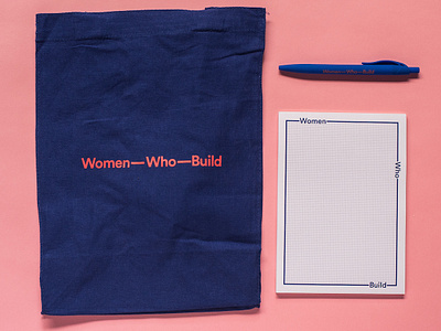 Women Who Build Materials merch packaging packaging design print swag