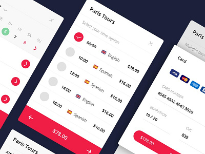 Tour Checkout UI