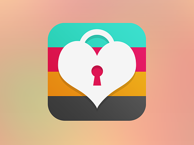 LoveLocked app icon app clean colorful icon ios7 lock