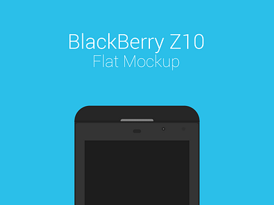 BlackBerry Z10 Freebie Flat Mockup
