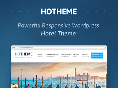 Free Powerful Hotel WordPress Theme freebie hotel html motel travel ui website wordpress