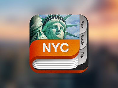 NYC Guide App Icon book guide icon ios iphone iphone icon planning travel