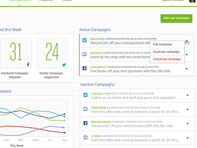 TapSavvy UI campaigns dashboard tapsavvy ui