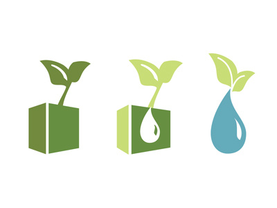 Hydroponics client concept icons identity