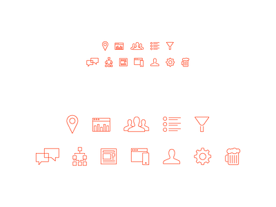 Design process icons design icons outline