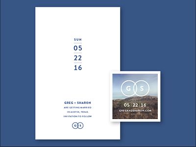 G+S save the date gs letterpress save the date wedding