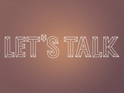 Let's Talk day job fun personal typography
