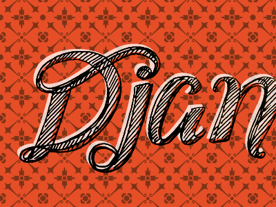 Django by hand fun lettering pattern quick sketch