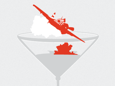 Kamikaze cocktails fun icons illustration redesign