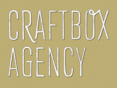 Craftbox V by hand client final identity lettering