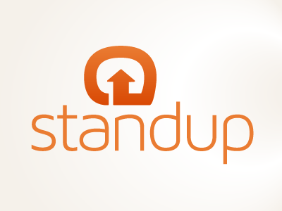 Standup logo agile app concept day job identity personal